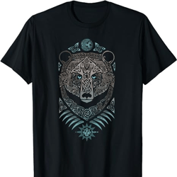 Norse Bear Shirt - Berserk Bear Warrior Odin Runes Norse Compass Viking T-Shirt