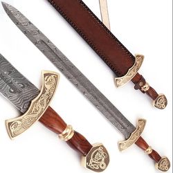 damascus sword, viking sword, battle ready swords, handmade sword, hunting sword 36 inches  christmas gift s21