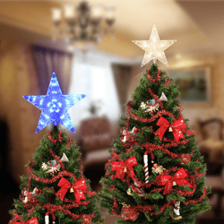 Christmas Tree Top Five-pointed Star Decoration Light