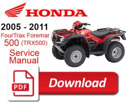 Honda Foreman 500 2005 2006 2007 2008 2009 2010 2011 Service Repair Manual