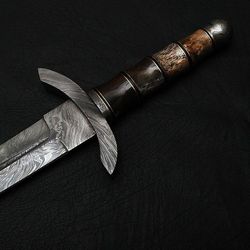 Custom HAND Forged Damascus Steel Viking Sword, Best Quality, Gift For Him Come With Leather Sheath. Christmas Gift S24