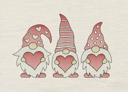 Gnome heart embroidery design 3 Sizes reading pillow-INSTANT D0WNL0AD