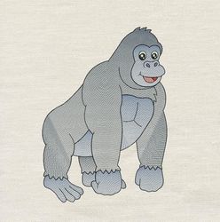 Gorilla embroidery design 3 Sizes reading pillow-INSTANT D0WNL0AD