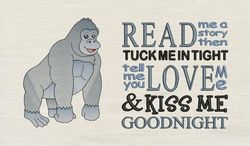 Read me a story with Gorilla 2 designs reading pillow-INSTANT D0WNL0AD