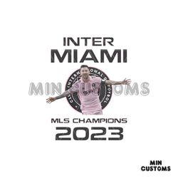 Lionel Messi 2023 Inter Miami Mls Champions PNG Download