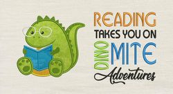 Dinosaur read with reading dino 2 designs reading pillow-INSTANT D0WNL0AD