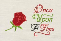 Once upon with Rose applique 2 designs reading pillow-INSTANT D0WNL0AD