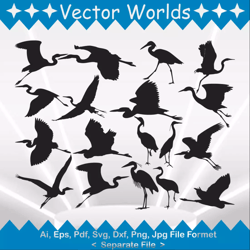 Heron svg, Herons svg, Birds, Bird, SVG, ai, pdf, eps, svg, dxf, png, Vector