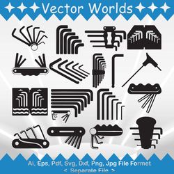 Hex Key Set svg, Hex Key Sets svg, Hex, Key Set, SVG, ai, pdf, eps, svg, dxf, png, Vector