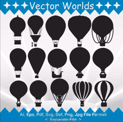 Hot Air Balloon svg, Hot Air Balloons svg, Hot Air, Balloon, SVG, ai, pdf, eps, svg, dxf, png, Vector