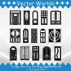 House Door svg, House Doors svg, House, Door, SVG, ai, pdf, eps, svg, dxf, png, Vector