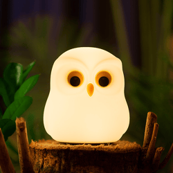 Owl Night Light Induction Bedroom Bedside Lamp