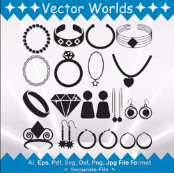 Jewellery svg, Jeweler's svg, Jewelry, Girl, SVG, ai, pdf, eps, svg, dxf, png, Vector