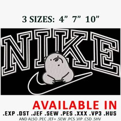 Bear x nike logo embroidery design, Brand design, Embroidered shirt, Brand shirt, Brand Embroidery, digital download