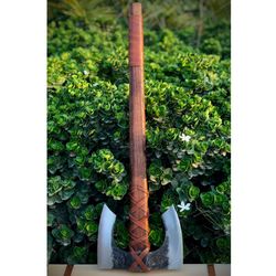 Double head carbon steel hand forged Viking labrys axe, with personalized engraved wooden box, gift for men, women