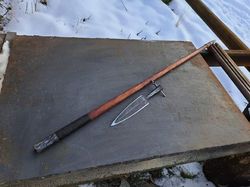 52" Custom Handmade Hunting-Viking Spear For combo With Leather Sheath