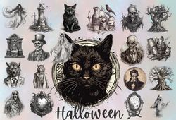 Creepy Halloween Clipart, Creepy PNG images,Halloween Png, dark Halloween clipart Set No 1