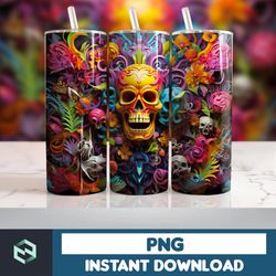 Halloween Tumbler Wrap, 20 oz Skinny Tumbler Sublimation Design, Straight Tumbler Wrap PNG, Spooky Fall PNG (23)