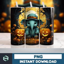 Halloween Tumbler Wrap, 20 oz Skinny Tumbler Sublimation Design, Straight Tumbler Wrap PNG, Spooky Fall PNG (31)