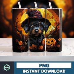 Halloween Tumbler Wrap, 20 oz Skinny Tumbler Sublimation Design, Straight Tumbler Wrap PNG, Spooky Fall PNG (32)