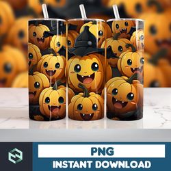Halloween Tumbler Wrap, 20 oz Skinny Tumbler Sublimation Design, Straight Tumbler Wrap PNG, Spooky Fall PNG (36)