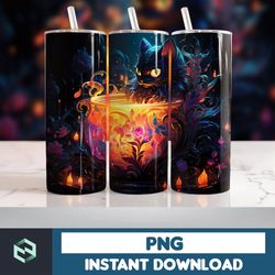 Halloween Tumbler Wrap, 20 oz Skinny Tumbler Sublimation Design, Straight Tumbler Wrap PNG, Spooky Fall PNG (38)