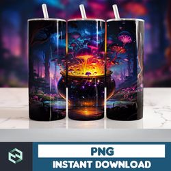 Halloween Tumbler Wrap, 20 oz Skinny Tumbler Sublimation Design, Straight Tumbler Wrap PNG, Spooky Fall PNG (39)