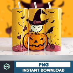 Halloween Tumbler Wrap, 20 oz Skinny Tumbler Sublimation Design, Straight Tumbler Wrap PNG, Spooky Fall PNG (52)