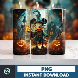 Halloween Tumbler Wrap, 20 oz Skinny Tumbler Sublimation Design, Straight Tumbler Wrap PNG, Spooky Fall PNG (67)