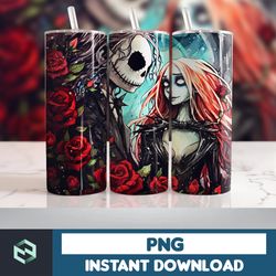 Halloween Tumbler Wrap, 20 oz Skinny Tumbler Sublimation Design, Straight Tumbler Wrap PNG, Spooky Fall PNG (75)