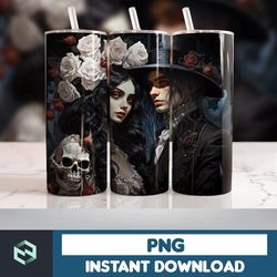 Halloween Tumbler Wrap, 20 oz Skinny Tumbler Sublimation Design, Straight Tumbler Wrap PNG, Spooky Fall PNG (76)