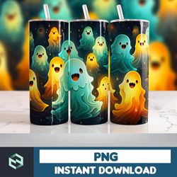 Halloween Tumbler Wrap, 20 oz Skinny Tumbler Sublimation Design, Straight Tumbler Wrap PNG, Spooky Fall PNG (108)