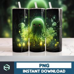 Halloween Tumbler Wrap, 20 oz Skinny Tumbler Sublimation Design, Straight Tumbler Wrap PNG, Spooky Fall PNG (112)
