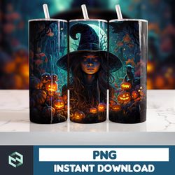 Halloween Tumbler Wrap, 20 oz Skinny Tumbler Sublimation Design, Straight Tumbler Wrap PNG, Spooky Fall PNG (120)