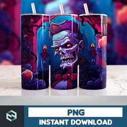 Halloween Tumbler Wrap, 20 oz Skinny Tumbler Sublimation Design, Straight Tumbler Wrap PNG, Spooky Fall PNG (125)