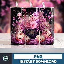 Halloween Tumbler Wrap, 20 oz Skinny Tumbler Sublimation Design, Straight Tumbler Wrap PNG, Spooky Fall PNG (132)