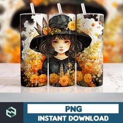 Halloween Tumbler Wrap, 20 oz Skinny Tumbler Sublimation Design, Straight Tumbler Wrap PNG, Spooky Fall PNG (139)