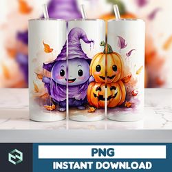 Halloween Tumbler Wrap, 20 oz Skinny Tumbler Sublimation Design, Straight Tumbler Wrap PNG, Spooky Fall PNG (142)