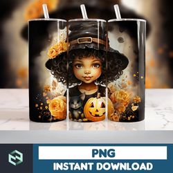 Halloween Tumbler Wrap, 20 oz Skinny Tumbler Sublimation Design, Straight Tumbler Wrap PNG, Spooky Fall PNG (146)