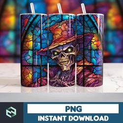 Halloween Tumbler Wrap, 20 oz Skinny Tumbler Sublimation Design, Straight Tumbler Wrap PNG, Spooky Fall PNG (166)
