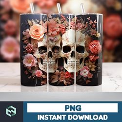 Halloween Tumbler Wrap, 20 oz Skinny Tumbler Sublimation Design, Straight Tumbler Wrap PNG, Spooky Fall PNG (169)