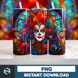 Halloween Tumbler Wrap, 20 oz Skinny Tumbler Sublimation Design, Straight Tumbler Wrap PNG, Spooky Fall PNG (173)