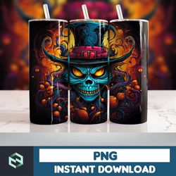 Halloween Tumbler Wrap, 20 oz Skinny Tumbler Sublimation Design, Straight Tumbler Wrap PNG, Spooky Fall PNG (89)