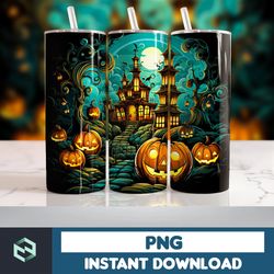 Halloween Tumbler Wrap, 20 oz Skinny Tumbler Sublimation Design, Straight Tumbler Wrap PNG, Spooky Fall PNG (92)