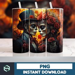 Halloween Tumbler Wrap, 20 oz Skinny Tumbler Sublimation Design, Straight Tumbler Wrap PNG, Spooky Fall PNG (99)