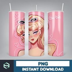 Barbie Tumbler, Barbie Tumbler PNG, Barbie Sublimation Wraps, Digital Download (14)