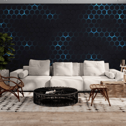 Dark Geometric Wallpaper 3D Wallpaper for Game Room