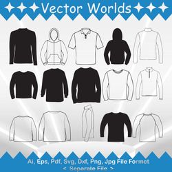 Long Sleeve Shirt svg, Long Sleeve Shirts svg, Long Sleeve, Shirt, SVG, ai, pdf, eps, svg, dxf, png, Vector