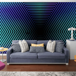 Abstract geometric 3D Wallpaper Mural form Modern
