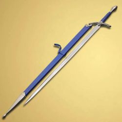 Glamdring Sword, Handmade Glamdring Sword of Gandalf with Cover Replica Sword Blue Best Christmas Gift New Year GiftS26